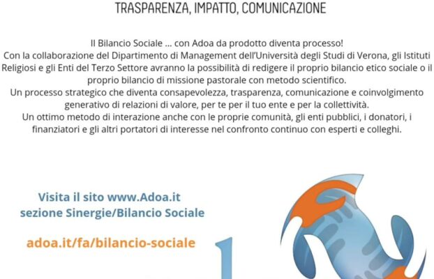 Promuovere la Trasparenza e la Responsabilità Sociale del proprio Ente con la redazione del BILANCIO SOCIALE ADOA!

 Cosa è il Bilancio Soc…